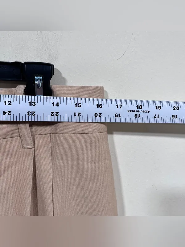 Vince Seam Front Trouser Wide Leg Camel Brown Khaki Size 14 - Image 4