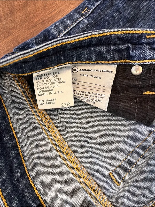 AG Adriano Goldschmied The Stilt Cigarette Leg Skinny Jeans 27R Dark Wash - Image 3