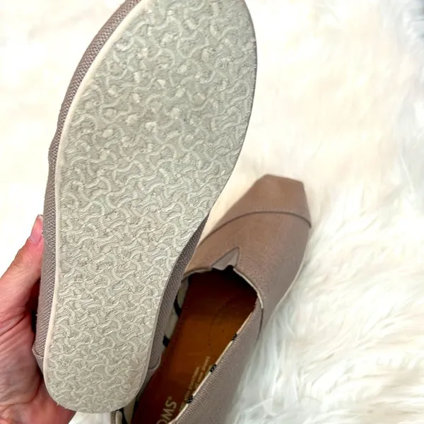 TOMS Alpargata Natural Heritage Canvas Wide Width Shoes Size W5 - Image 5