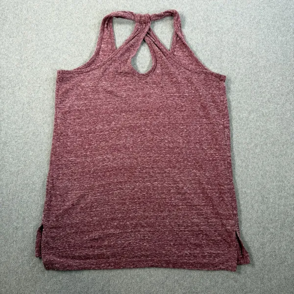MSU Bulldogs Women's Large Heather Maroon Racerback Tank Top Three Square Royce - Image 10