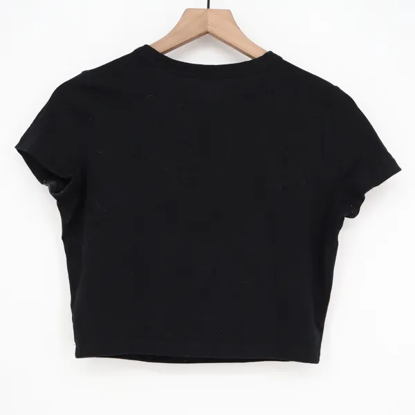 Wild Fable Womens Black Short Sleeve Crewneck Cropped Baby Tee Shirt Size M - Image 4
