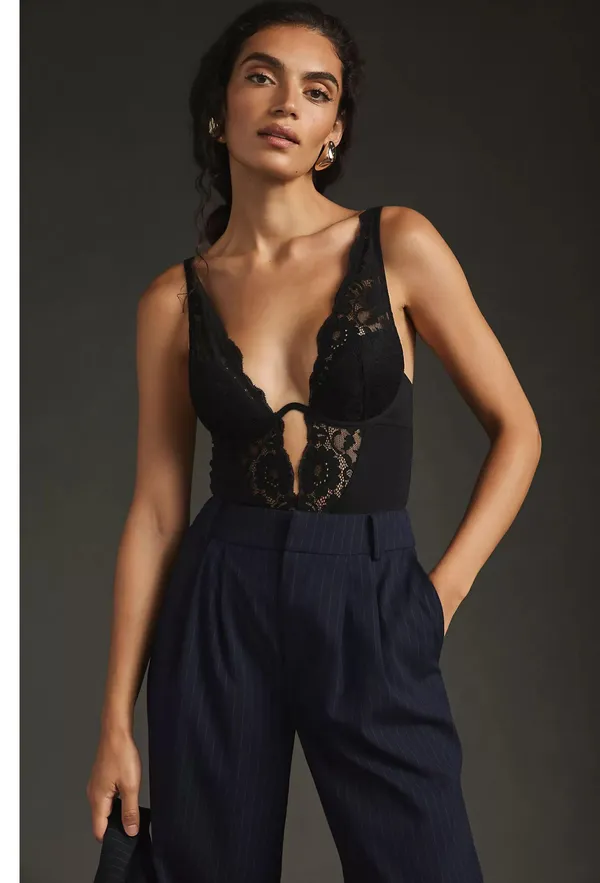 Anthropologie By Plunge Underwire Lace Bodysuit - Image 2
