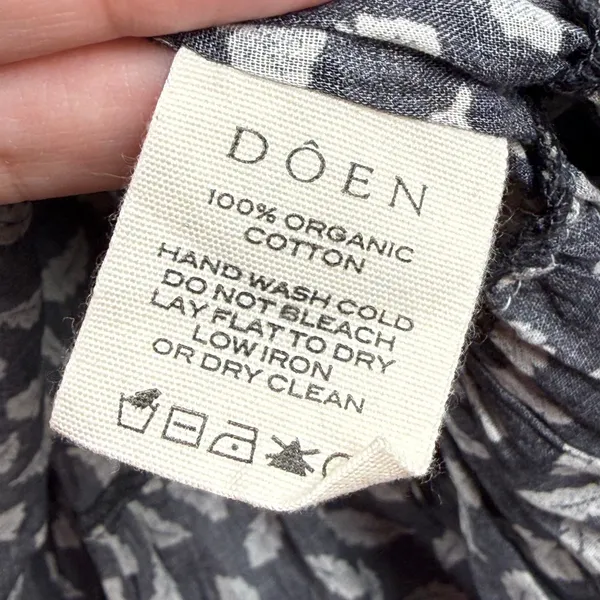 DOEN Ivana Dress Falling Leaves Black Gold‎ Metallic Boho Maxi XS - Image 8