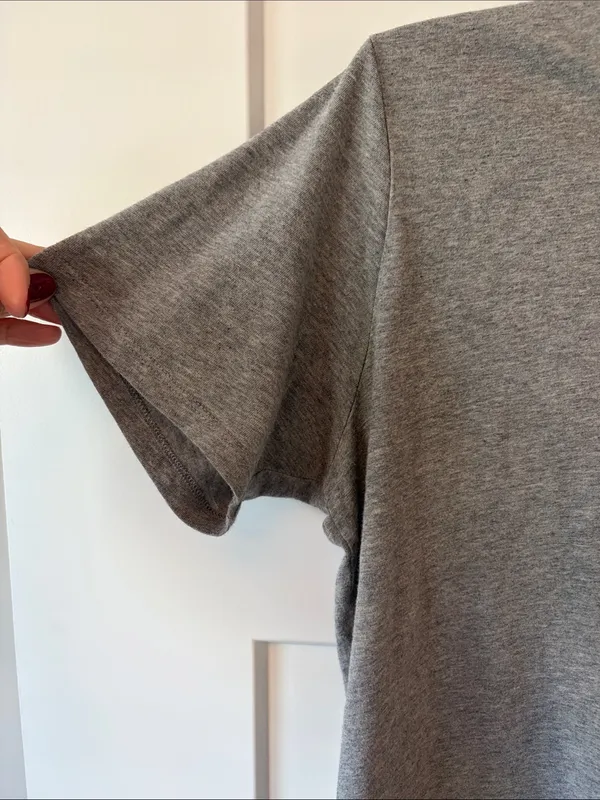 Sezane Heather Gray Short Sleeve Crew Tee - Image 2