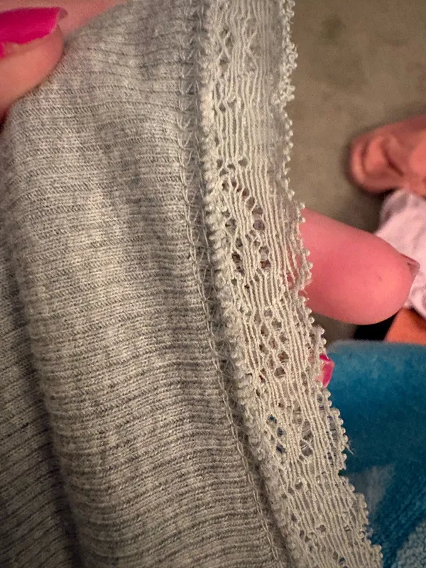 Brandy Melville Gray Lace Tank - Image 2