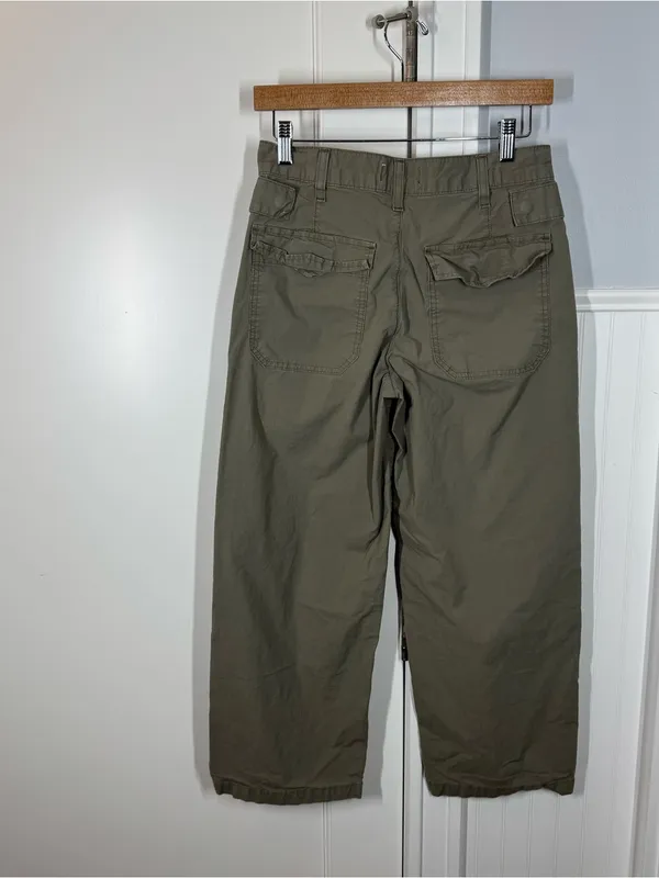 Agolde‎ Daria Pants Womens 25 Green Utility Cargo High Rise Wide Leg Cropped - Image 3