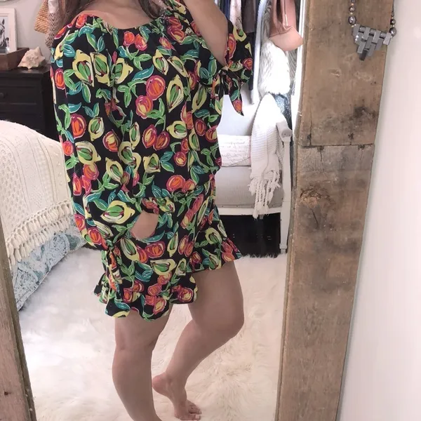 Voom by Joy Han fruit print size medium romper Black - Image 2