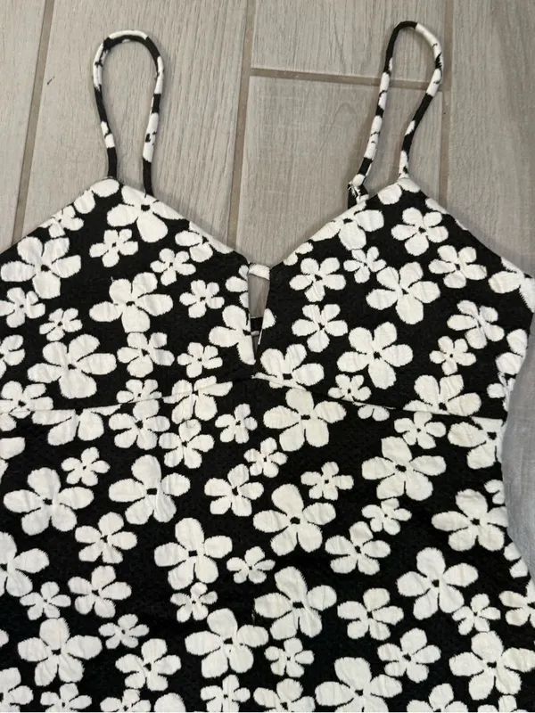 Target Black Floral Spaghetti-Strap Mini Dress - Image 3