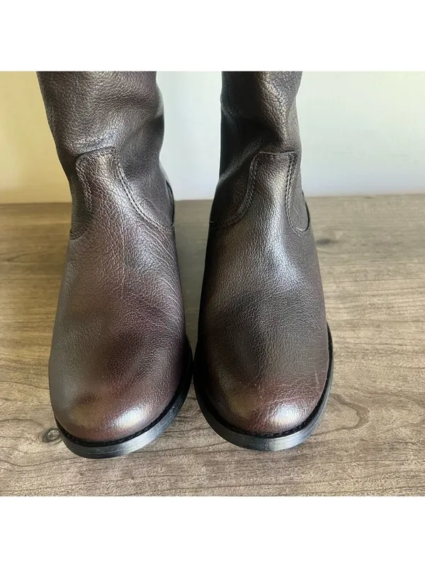 Frye NEW Women's Melissa Button Back Zip Dark Brown Boot Size 6 SKU#241281 - Image 4