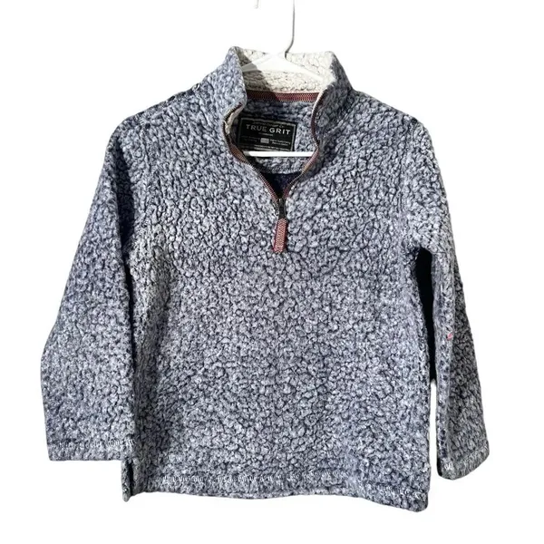 True Grit Women's Frosty Tip‎ 1/4 Zip Pullover In Vintage Blue Size Small - Image 2
