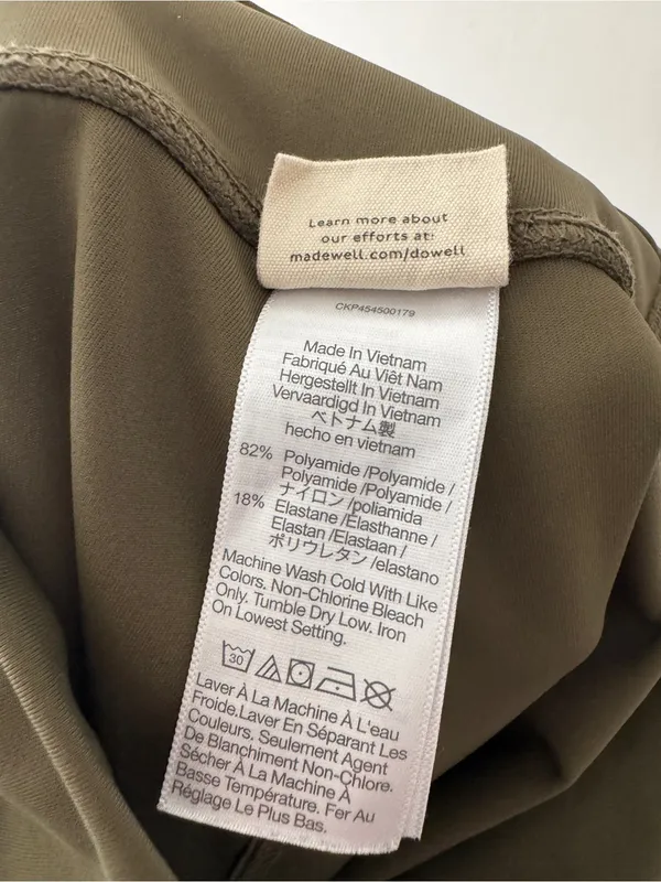 Madewell MWL High Rise 7" Olive Green Biker Shorts‎ - Image 5