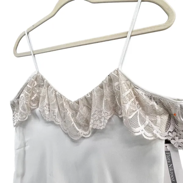 Flora Nikrooz UO Cami Top‎ XS Cream Lace Semi Sheer Coquette Feminine Fairy NEW - Image 3
