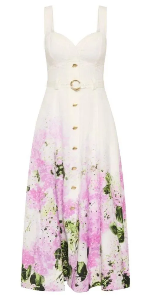 AJE EARTHA MIDI DRESS US4 White Size 4 - Image 2