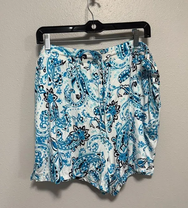 Liz Claiborne 2 Piece Blue Paisley Pajama Set NWT Size XXL - Image 3