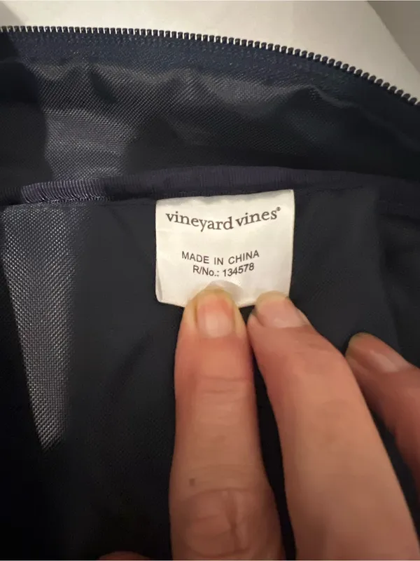 Vineyard Vines Whale Blue and White striped Backpack - Image 16