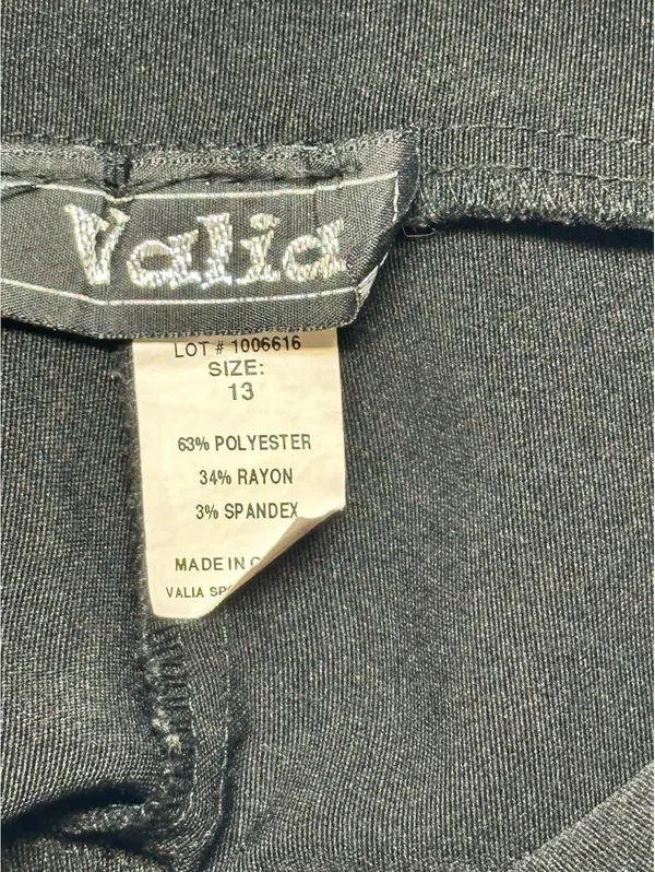 Valia Black Stretchy Shorts Size 13 Size L - Image 3
