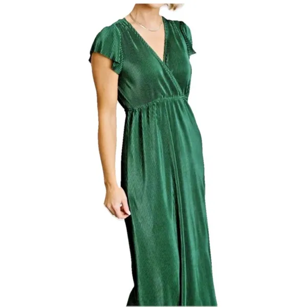 Baltic Born Athena Pleated Maxi Dress Forest Green Maxi Dress Large NWT wedding - Image 3