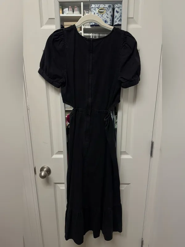 Black Cutout Midi Dress - Image 2