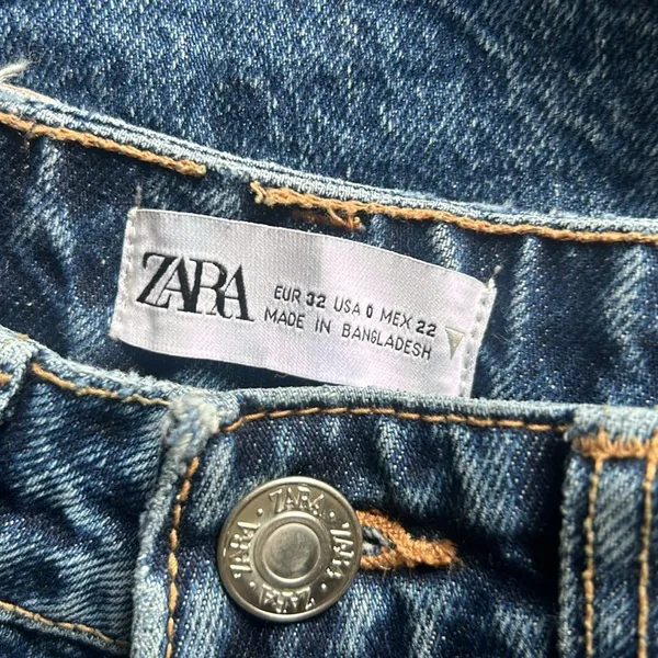 Zara Blue Denim Straight Leg Jean Size‎ 0 - Image 10
