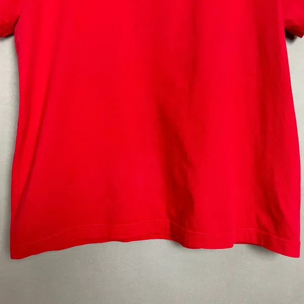 Vintage Lauren Ralph Lauren T-Shirt Red FLAWS Short Sleeve Crest Logo Women‎ Lrg - Image 4
