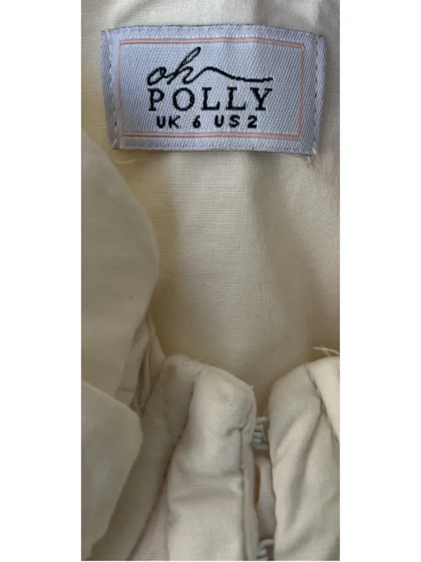 Oh Polly Beneath The Canopy Cream Bardot Corset Shirt Mini Dress UK 6 US 2 - Image 6