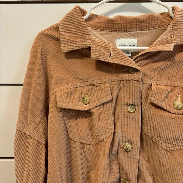 American Eagle Crop Corduroy Shacket - Image 7