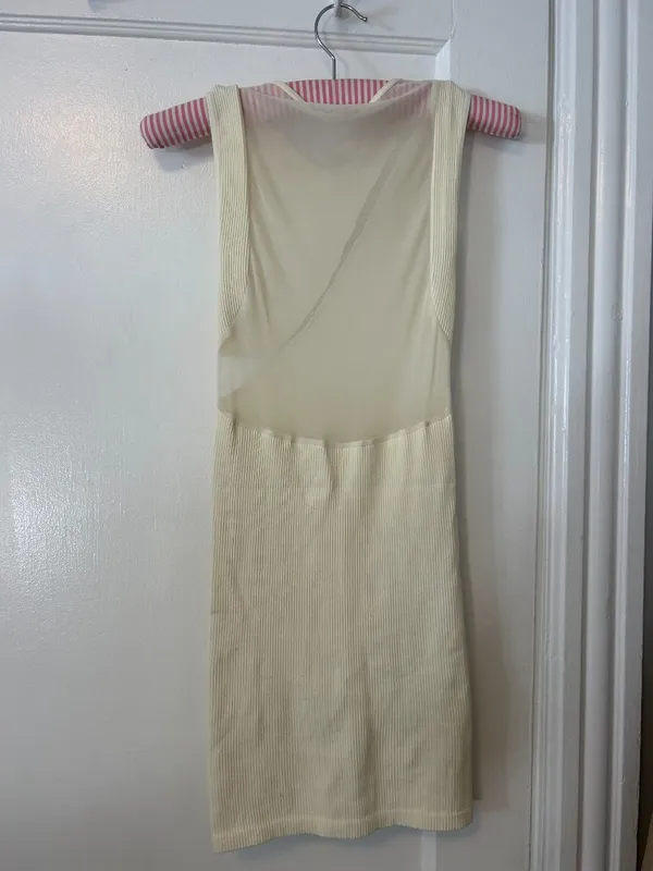 Intimately Free People Dress Womens XS/S Ivory Ribbed Mesh Bodycon - Image 4