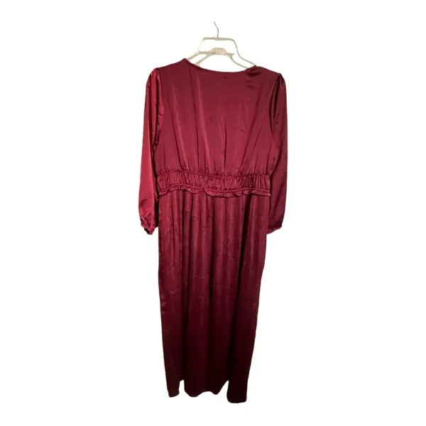 Baltic Born Gabriella Merlot Satin Midi Dress nwt‎ - Image 5