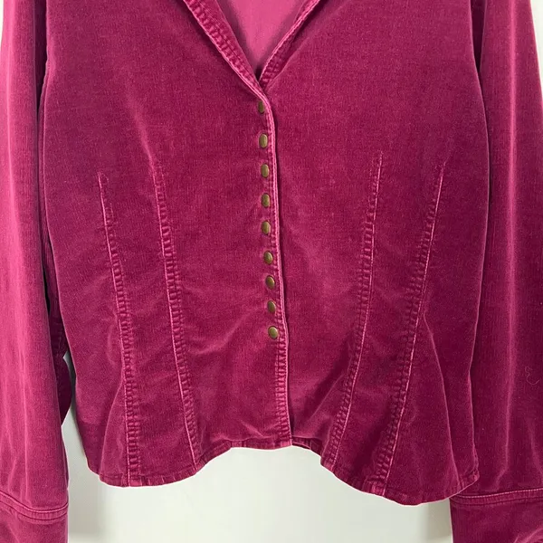 Vintage A.M.I. Womens Jacket Large Y2K Corduroy Grunge Casual Girl Minimalist - Image 6