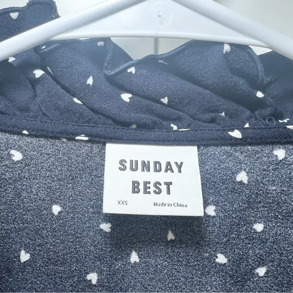 SUNDAY Best New Ruffle Wrap Dress -XXS - Image 4