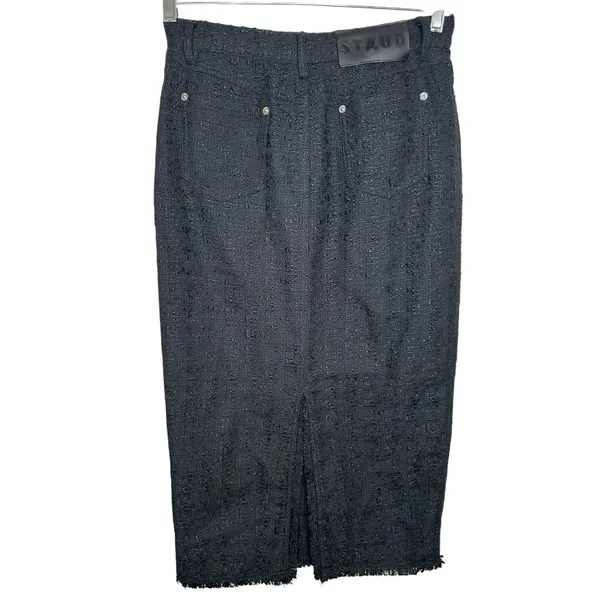 Staud Guinevere Stretch Midi Skirt black size 4 - Image 5