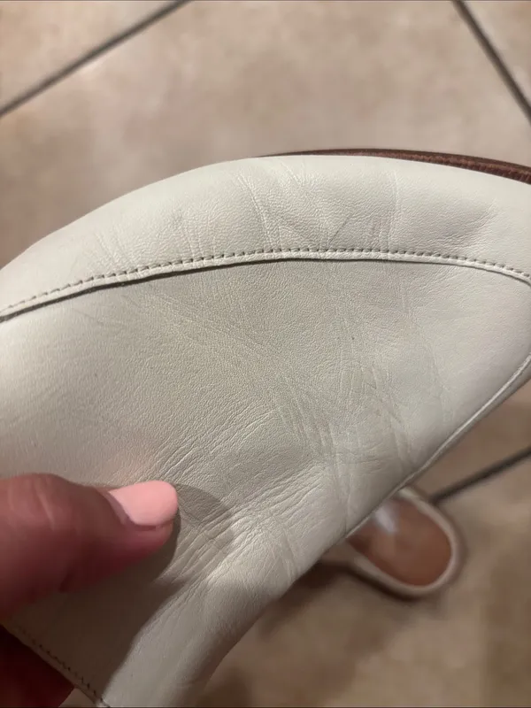 Madewell Cream Off White Leather Frances Loafer Mule - Image 7