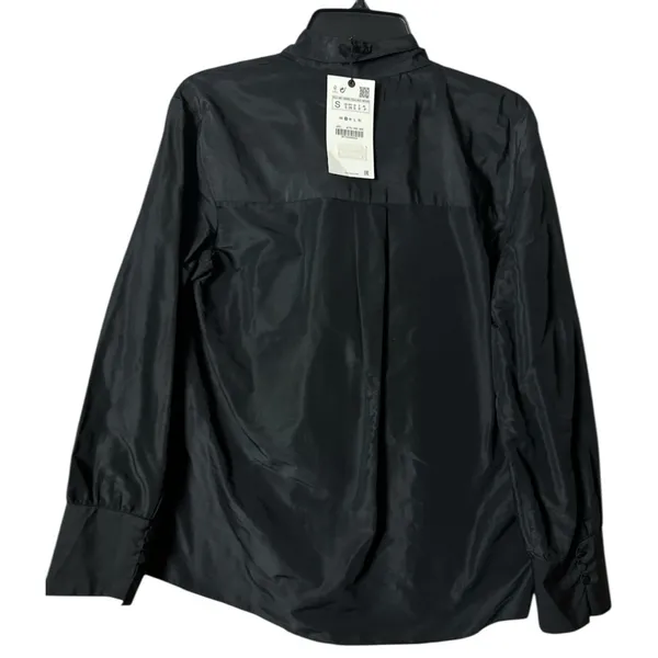 Zara Women's Black Long Sleeve Blouse Sz S NWT - Image 6