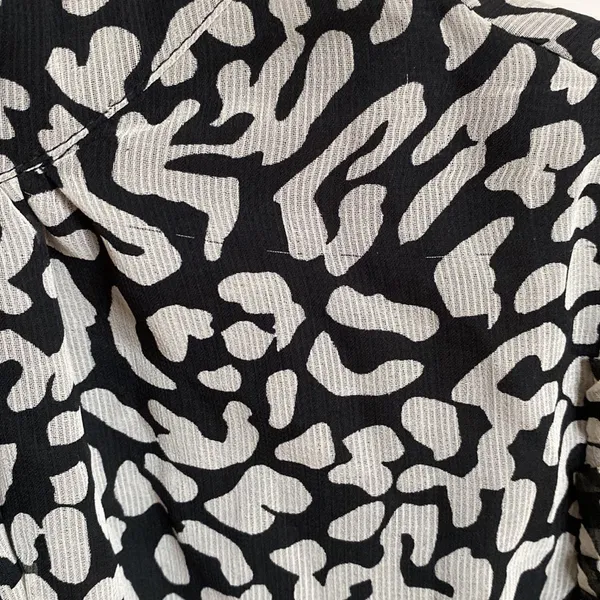 Topshop Animal Print Leopard Cheetah Dress Long Sleeves‎ Ruffle Collared Size 2 - Image 9