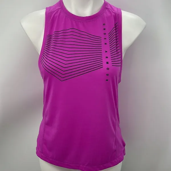 Under Armour sleeveless magenta tank size small - Image 2