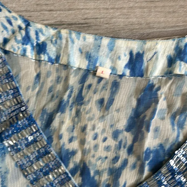 Blue sheer tunic Size L - Image 3