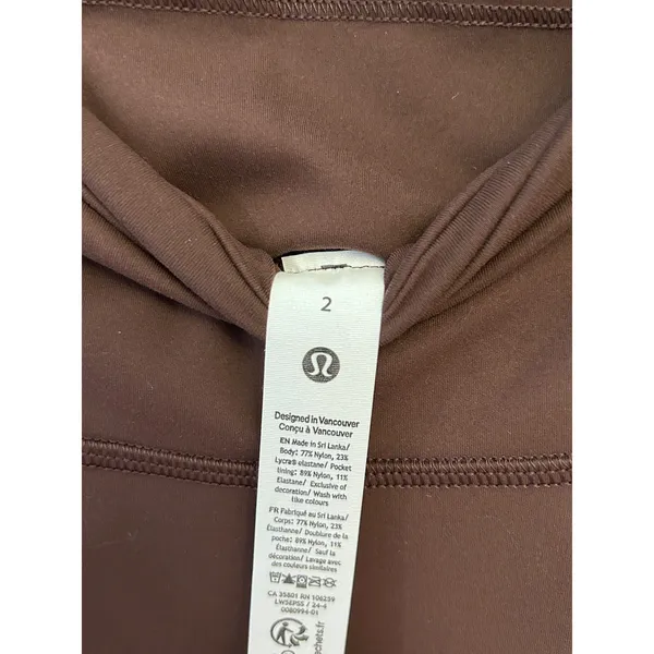 NWT Lululemon Wunder Train High-Rise Tight with Pockets 25" size 2 Espresso - Image 6