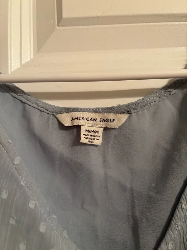American Eagle Blouse Long Sleeve blue - Image 3