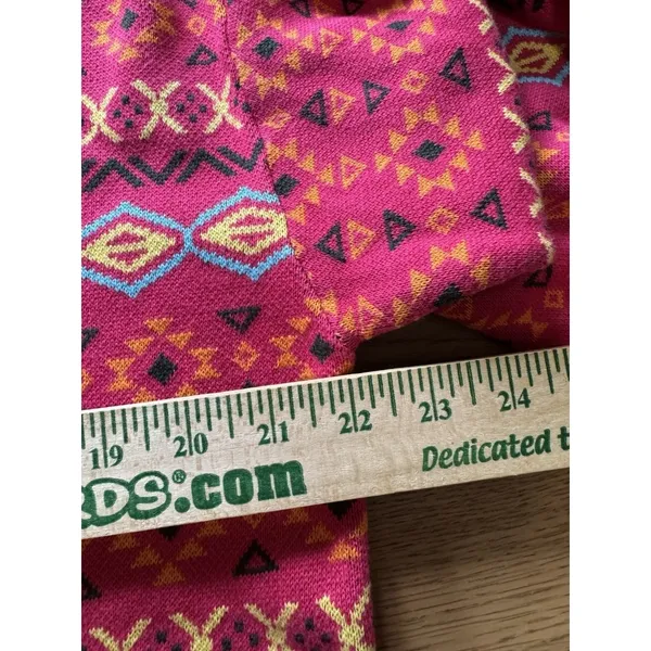 Time For Me Cardigan Women‎ Sweater Sz XL Button Down Aztec Cotton Knit Colorful - Image 6