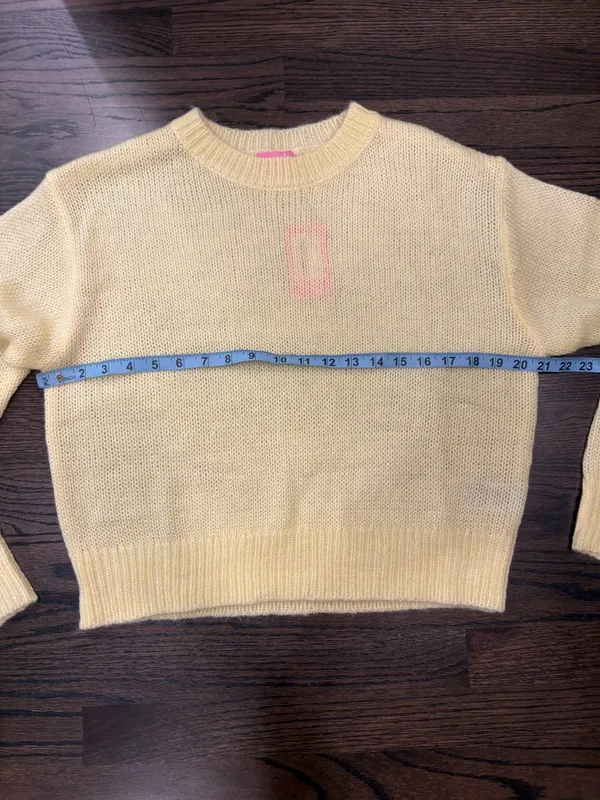 Edikted Sweater Yellow Lightweight Knit - Image 2