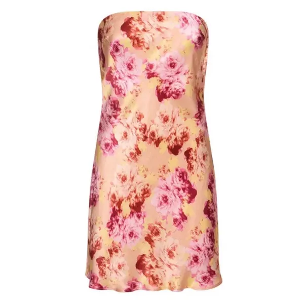 Bec & Bridge Women's Indi Floral‎ Strapless Open Back Mini Dress Peach 4 - Image 4