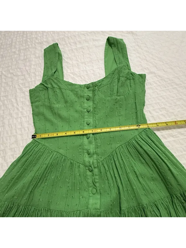 PQ Swim Everly Green Romper Mini Dress Sz XS / S Women’s Viscose - Image 4