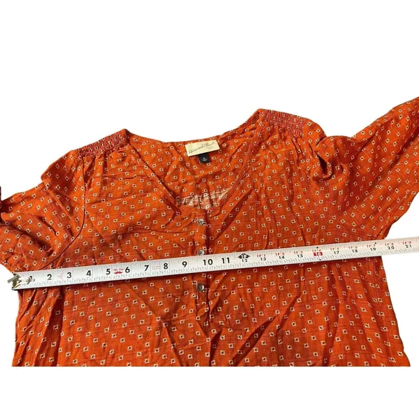 Universal Threads Orange Patterned Long Sleeve  Pullover Lightweight Top XS - Image 11