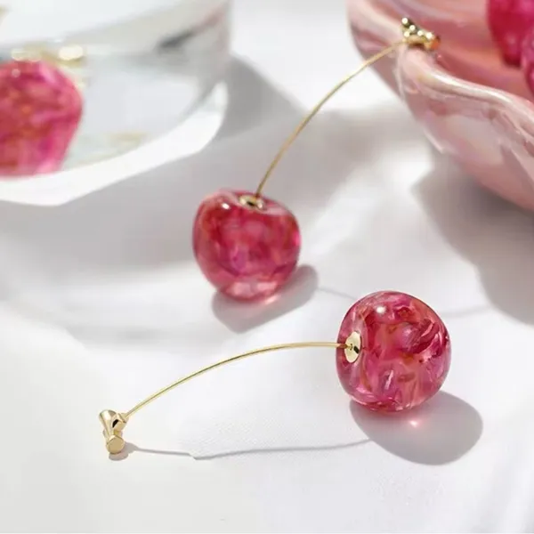 Source Unknown Sweet Cherry Dangle Earrings - Image 3