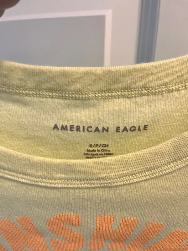 American Eagle Yellow Baby Tee - Image 4