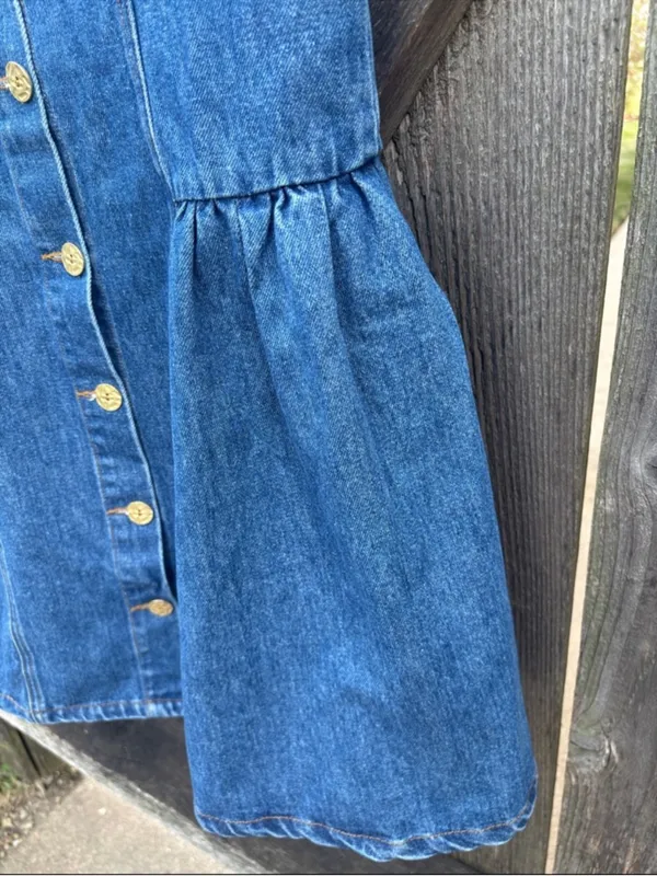 NWT Lulus Prinsley Denim Button Front Dress Size Medium - Image 9