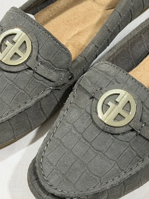 Giani Bernini Dailyn2 Women’s Leather Suede Loafers Memory Foam Grey Sz 8M - Image 8