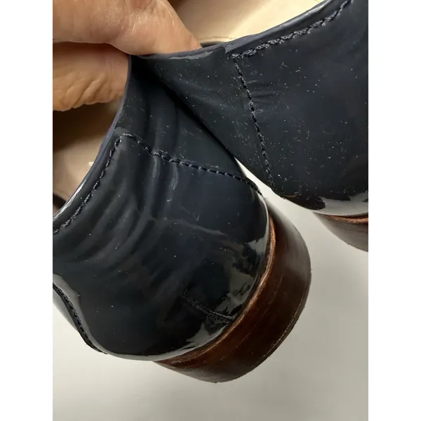 Louise et Cie Patent Leather Loafers Size 7M Blue Preppy Nerdy Glossy Slip On - Image 7