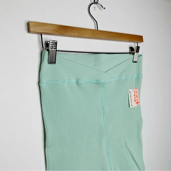 Free People FP Movement Free Throw High Rise Biker Shorts Mint Green Size M - Image 4