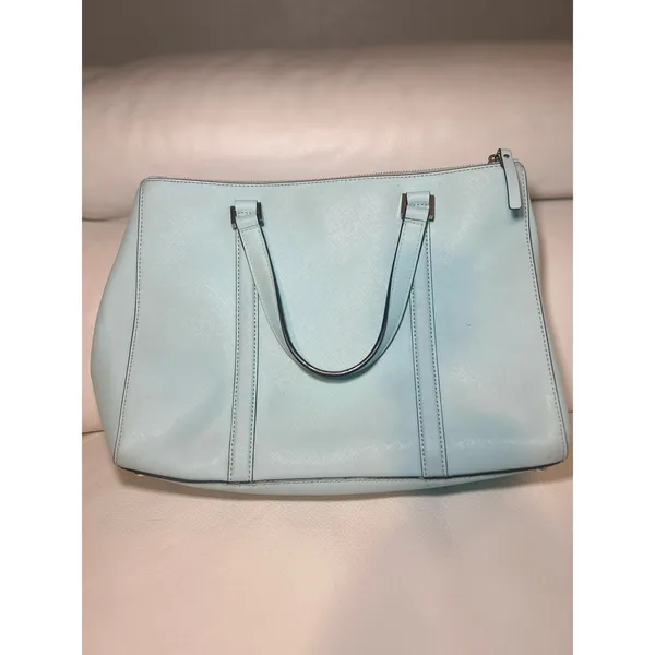 Kate Spade New York Loden Newbury Lane Satchel Hand Bag Light Blue Saffiano‎ - Image 2